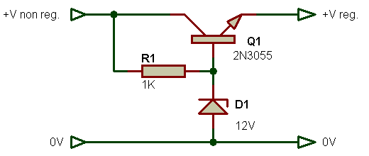 Regul zener transistor