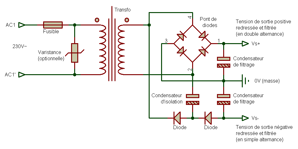 Electronique - Bases - Alimentations sans transfo