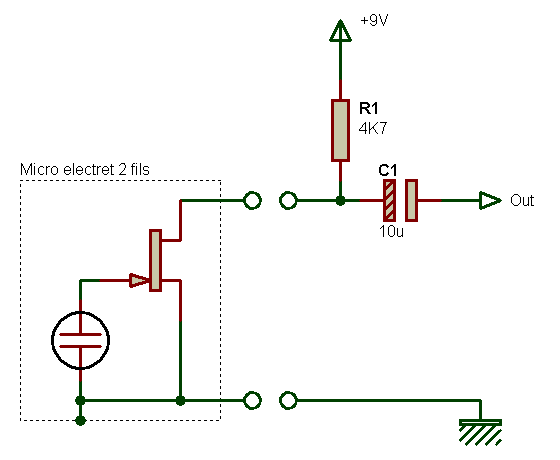 preampli micro electret schema 0  Schema electronique, Circuit  electronique, Schéma